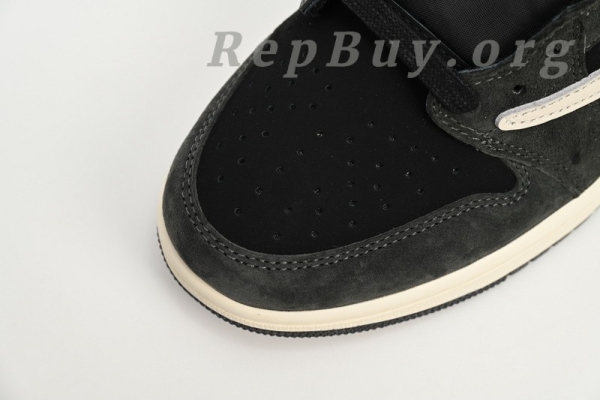 Top Version Nike Air Jordan 1 Low Black Grey Low Help x Travis Scott DM7866-001 - Image 6
