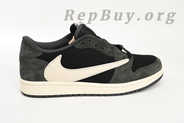 Top Version Nike Air Jordan 1 Low Black Grey Low Help x Travis Scott DM7866-001 - Image 9