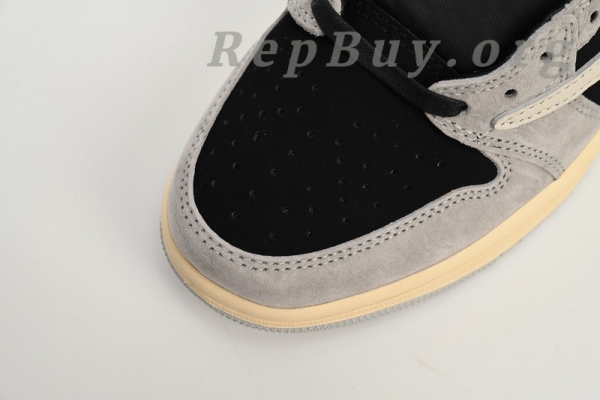 Top Version Nike Air Jordan 1 Low White Grey Low Gang x Travis Scott DM7866-010 - Image 6