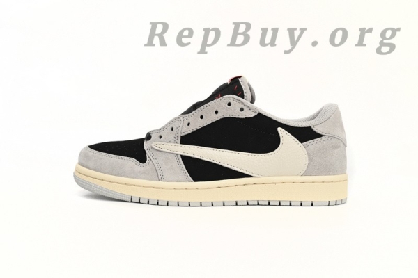 Top Version Nike Air Jordan 1 Low White Grey Low Gang x Travis Scott DM7866-010
