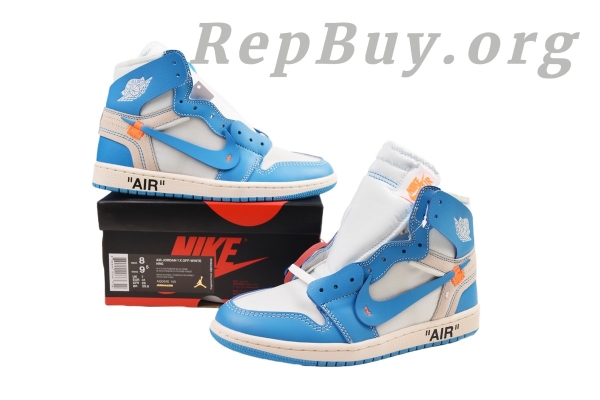 Top Version Nike Air Jordan 1 Retro High Off-White University Blue AQ0818-148 - Image 12
