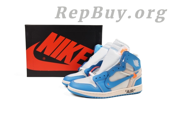 Top Version Nike Air Jordan 1 Retro High Off-White University Blue AQ0818-148 - Image 13