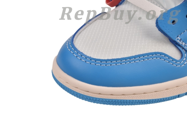 Top Version Nike Air Jordan 1 Retro High Off-White University Blue AQ0818-148 - Image 5