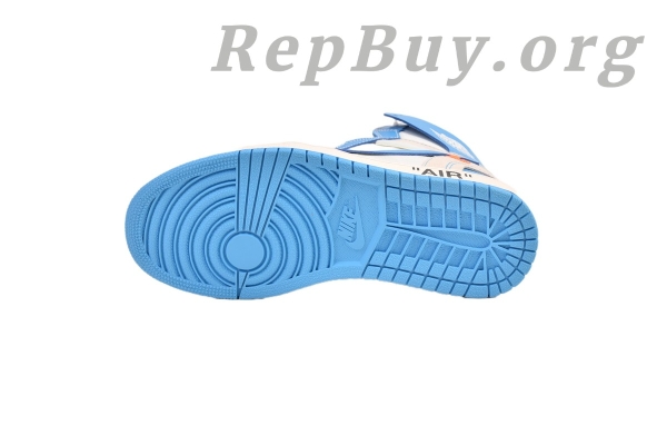 Top Version Nike Air Jordan 1 Retro High Off-White University Blue AQ0818-148 - Image 11