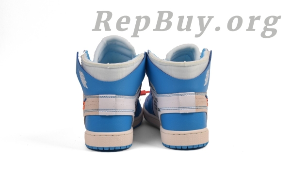 Top Version Nike Air Jordan 1 Retro High Off-White University Blue AQ0818-148 - Image 3