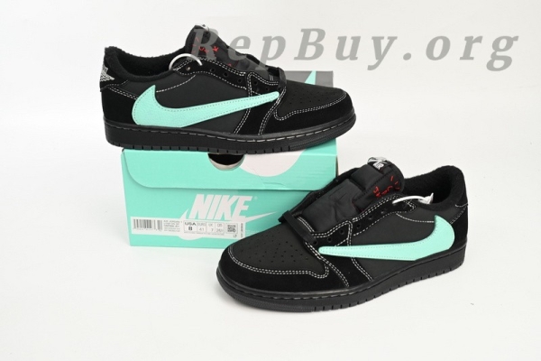 Top Version Nike Air Jordan 1 Verde acqua Low x Travis Scott DM7866-401 - Image 14