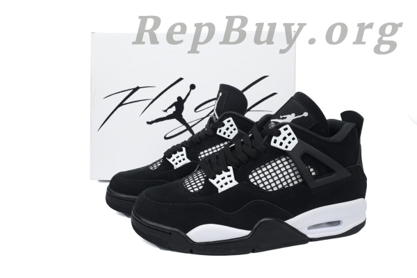 Top Version Nike Air Jordan 4 Retro White Thunder FQ8138-001 - Image 11