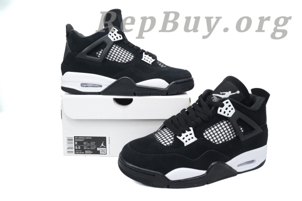 Top Version Nike Air Jordan 4 Retro White Thunder FQ8138-001 - Image 12