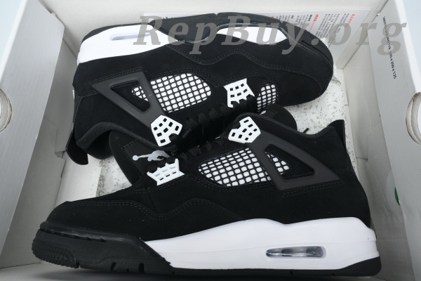 Top Version Nike Air Jordan 4 Retro White Thunder FQ8138-001 - Image 10