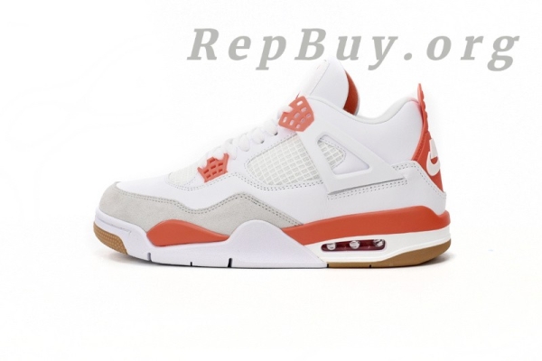 Top Version Nike Air Jordan 4 White Orange DR5415-108 - Image 2