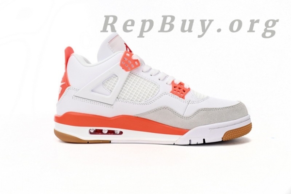 Top Version Nike Air Jordan 4 White Orange DR5415-108 - Image 3