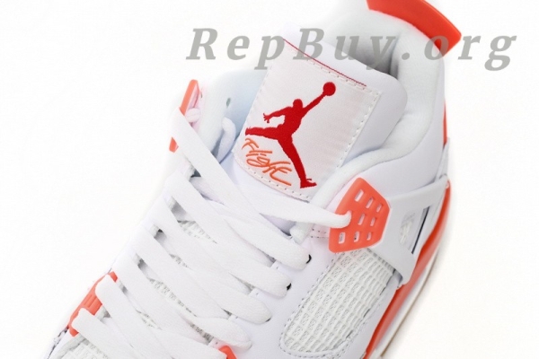 Top Version Nike Air Jordan 4 White Orange DR5415-108 - Image 7