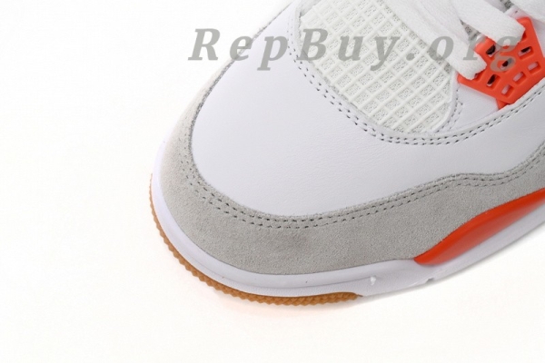 Top Version Nike Air Jordan 4 White Orange DR5415-108 - Image 6
