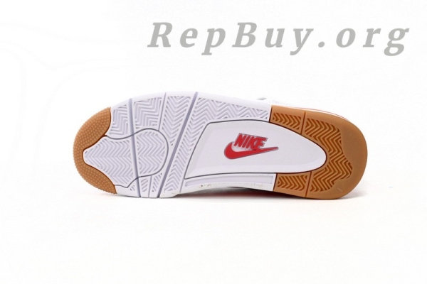 Top Version Nike Air Jordan 4 White Orange DR5415-108 - Image 5