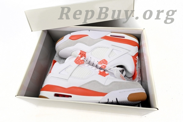 Top Version Nike Air Jordan 4 White Orange DR5415-108 - Image 16