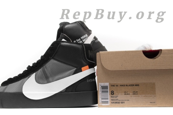 Top Version Nike Blazer Mid Off-White Grim Reaper AA3832-001 - Image 15