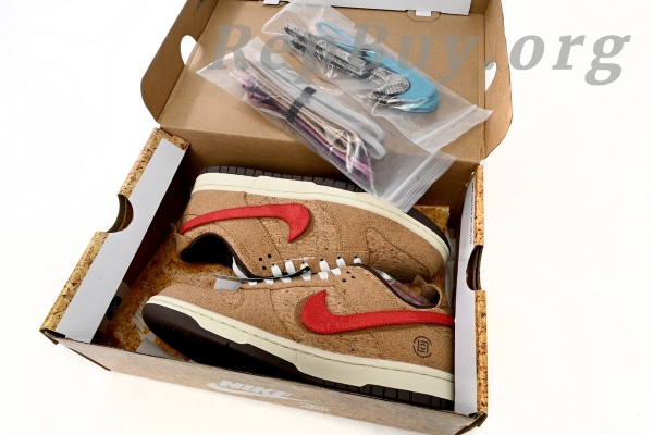 Top Version Nike Dunk Low SP CLOT Cork FN0317-121 - Image 16