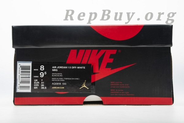 Top Version Nike Jordan 1 Retro High Off-White White AQ0818-100 - Image 36