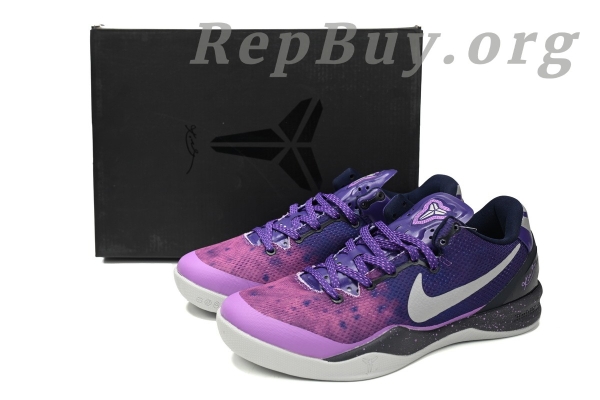 Top Version Nike Kobe 8 Playoffs Purple Platinum 555035-500 - 图片 12