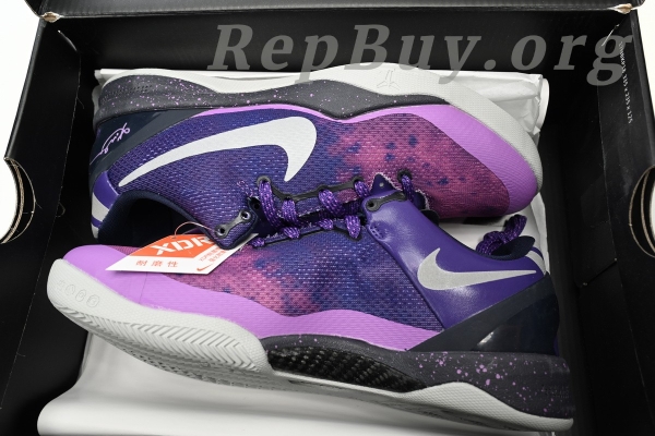 Top Version Nike Kobe 8 Playoffs Purple Platinum 555035-500 - 图片 13