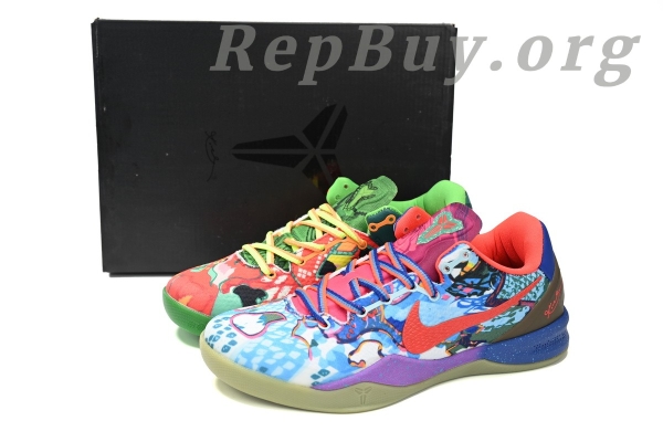 Top Version Nike Kobe 8 What the Kobe, WTK 635438-800, high quality replica Kobe shoes, best Kobe 8 WTK rep sneakers, premium copy Nike Kobe 8, perfect clone basketball shoes, 1:1 replica Kobe 8 What the