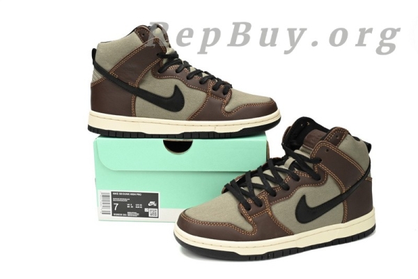 Top Version Nike SB Dunk High Baroque Brown BQ6862-201 - 图片 13