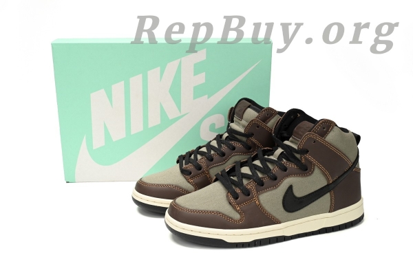 Top Version Nike SB Dunk High Baroque Brown BQ6862-201 - 图片 14