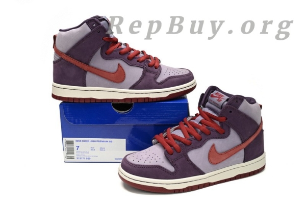 Top Version Nike SB Dunk High Daybreak Plum 313171-500 - 图片 13