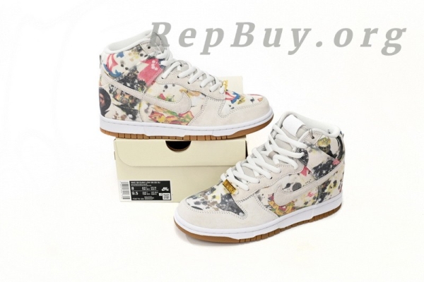 Top Version Nike SB Dunk High Supreme Rammellzee FD8779-100 - 图片 11