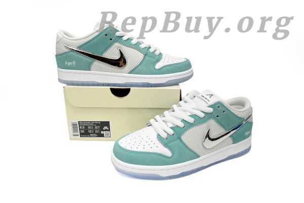 Top Version Nike SB Dunk Low April Skateboards FD2562-400 - 图片 13