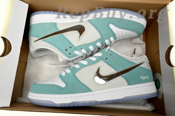 Top Version Nike SB Dunk Low April Skateboards FD2562-400 - 图片 15