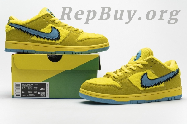 Top Version Nike SB Dunk Low Grateful Dead Bears Opti Yellow CJ5378-700 - Image 16