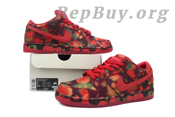 Top Version Nike SB Dunk Low Poppy Field, The Wizard of Oz FZ1291-600, high quality replica Nike SB Dunk, best copy Nike shoes, 1:1 rep sneakers, premium replica sneakers, exact copy Nike SB Dunk Low, perfect clone shoes, top-tier rep Nike, flawless imitation sneakers