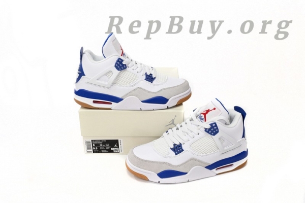 Top Version Nike SB x Air Jordan 4 “Sapphire”Sapphire Blue DR5415-140 - Image 14
