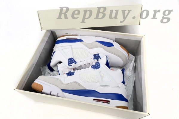 Top Version Nike SB x Air Jordan 4 “Sapphire”Sapphire Blue DR5415-140 - Image 16