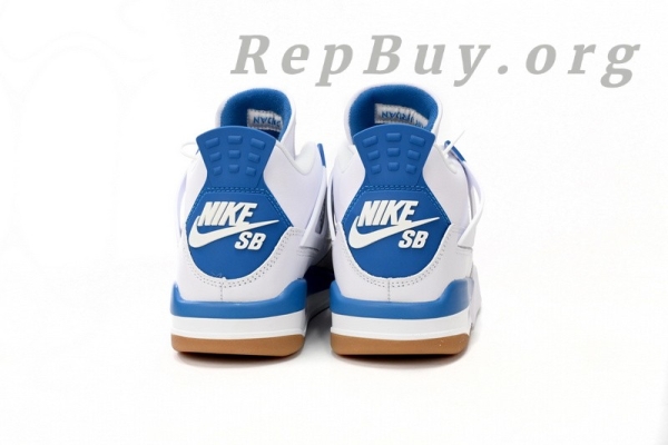 Top Version Nike SB x Air Jordan 4 White Blue DR5415-104 - Image 4