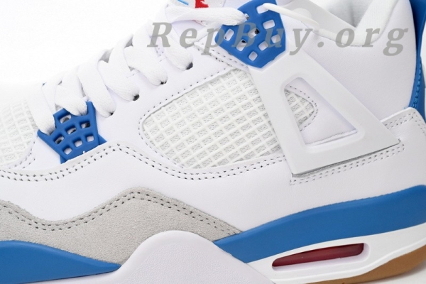 Top Version Nike SB x Air Jordan 4 White Blue DR5415-104 - Image 6