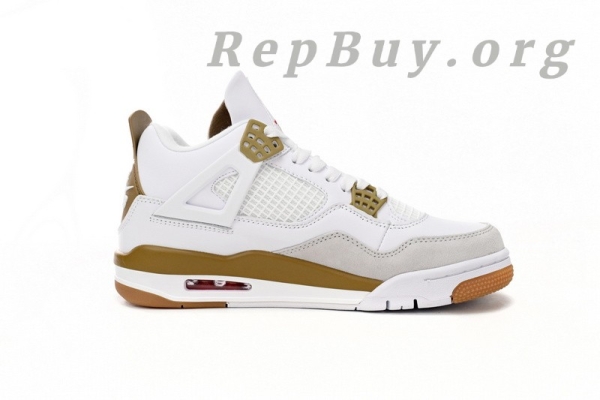 Top Version Nike SB x Air Jordan 4 White Brown DR5415-120 - 图片 3