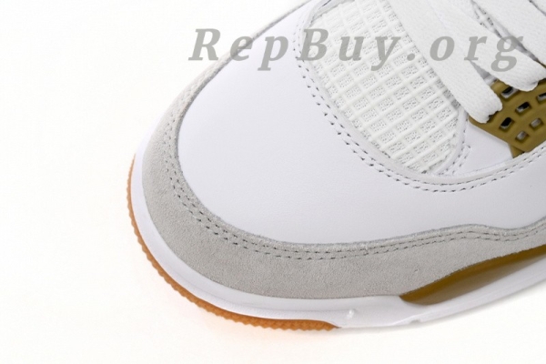 Top Version Nike SB x Air Jordan 4 White Brown DR5415-120 - 图片 6