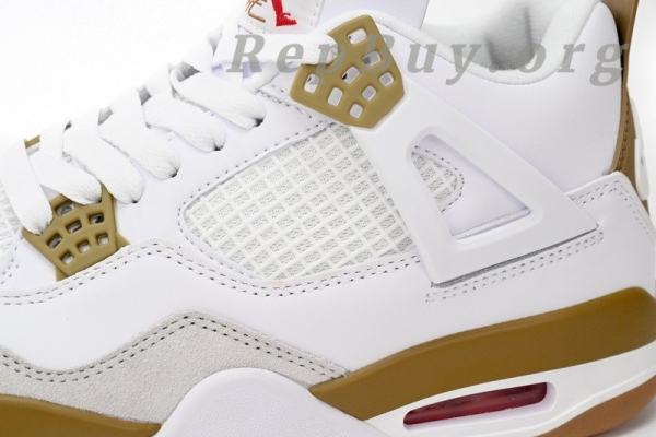 Top Version Nike SB x Air Jordan 4 White Brown DR5415-120 - 图片 8