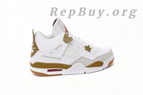 Top Version Nike SB x Air Jordan 4 White Brown DR5415-120 - 图片 9
