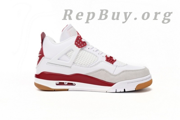 Top Version Nike SB x Air Jordan 4 White Red DR5415-160 - Image 3