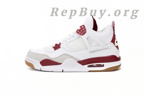 Top Version Nike SB x Air Jordan 4 White Red DR5415-160 - Image 2
