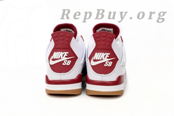 Top Version Nike SB x Air Jordan 4 White Red DR5415-160 - Image 4