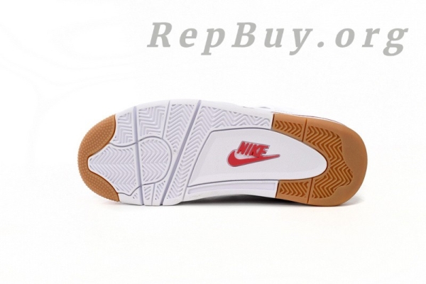 Top Version Nike SB x Air Jordan 4 White Red DR5415-160 - Image 5
