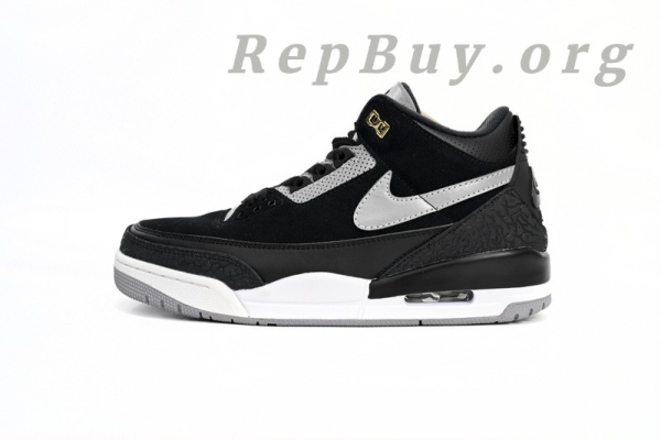 Top Version Nike Wmns Air Jordan 3 Retro Tinker Black Cement Gold CK4348-007 - Image 2