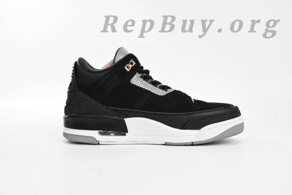 Top Version Nike Wmns Air Jordan 3 Retro Tinker Black Cement Gold CK4348-007 - Image 3