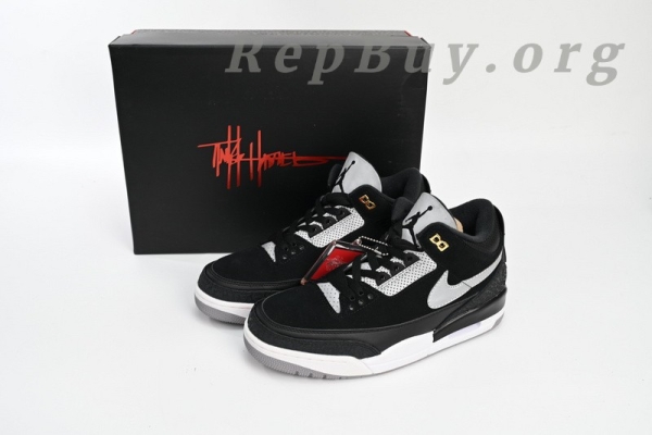 Top Version Nike Wmns Air Jordan 3 Retro Tinker Black Cement Gold CK4348-007 - Image 14