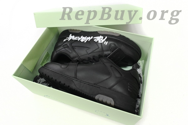 Top Version OFF-WHITE Out Of Office OOO, high quality replica OFF-WHITE shoes, best replica OFF-WHITE For Walking Low Tops, 1:1 copy OFF-WHITE sneakers, premium knockoff OFF-WHITE OOO Black White, OMIA18 9S21LEA00 41001 replica