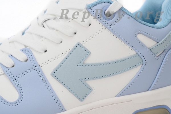 Top Version OFF-WHITE Out Of Office OOO Low Tops Blue Purple White OMIA189C99LEA0010140 - Image 5